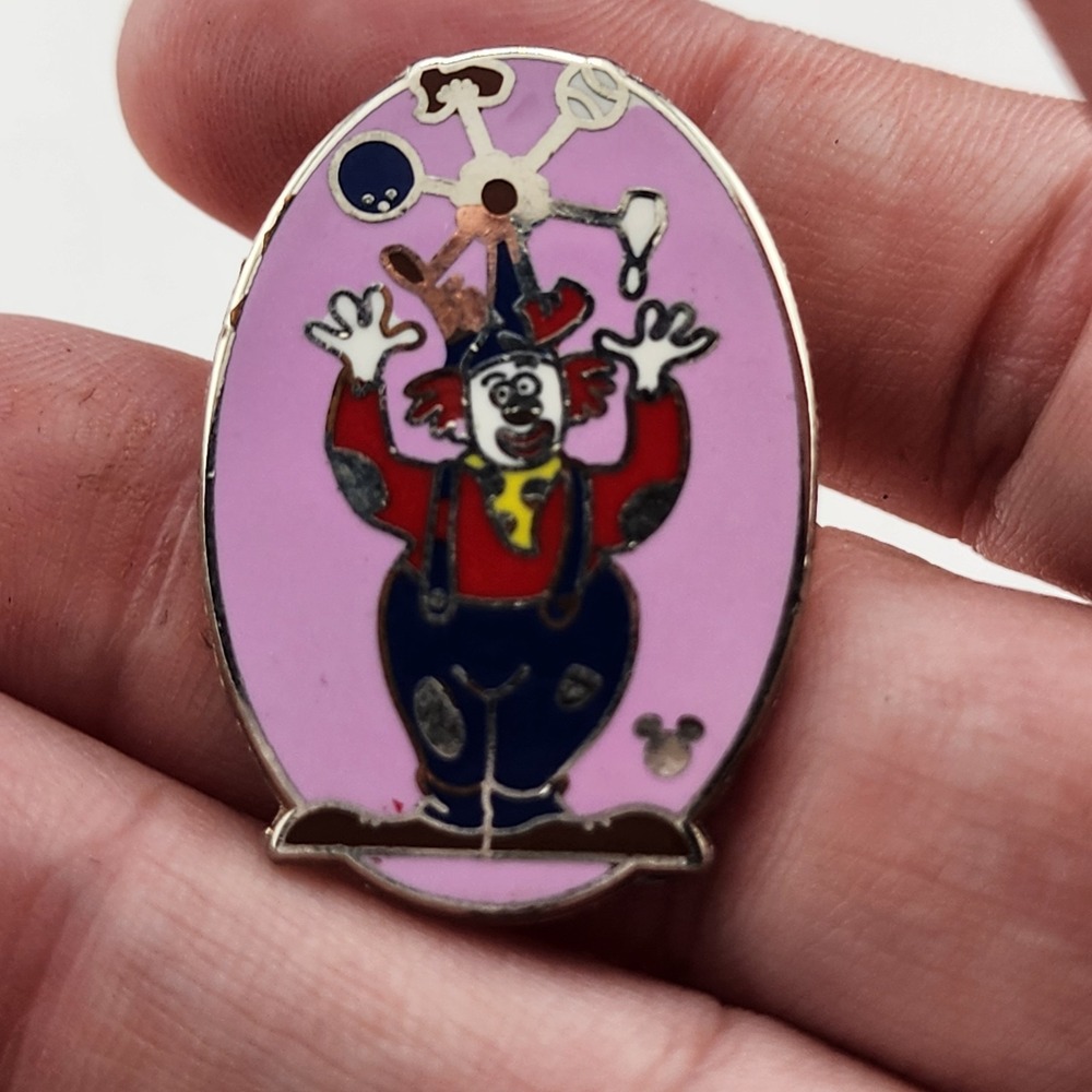 Disney Hidden Mickey Circus Clown Juggling Enamel Trading Pin 1 of 6 Pink 2000s